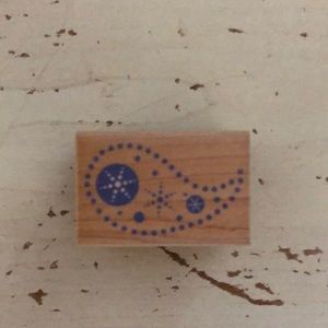 Snowflake Paisley Rubber Stamp